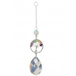 Pear 50mm Crystal Gemstones Beads Tree Of Life (23B)